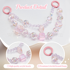 2Pcs Bowknot Heart Plastic Pendant Decorations&nbsp;DIY-BBC0002-28A