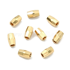 シェグレイスの真鍮ビーズ  カドミウムフリー＆ニッケルフリー＆鉛フリー  バレル  多面カット  18KGP本金メッキ  3x3x5mm  穴：1.5mm&nbsp;XGRPCU851-279G