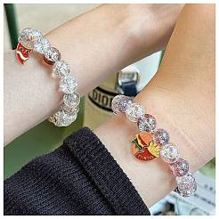 8袋2種類の合金エナメルペンダント  ゴールドカラー  ミックスカラー  22~23x23~25x1.5mm  穴：1.8mm  4袋/スタイル&nbsp;ENAM-FS0004-40