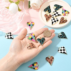 5Pcs Rack Plating Alloy Enamel Pendants&nbsp;ENAM-YW0006-59