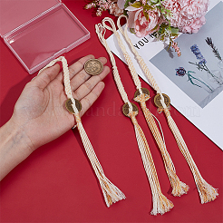 4Pcs 4 Styles Macrame Cotton Cord Hanging Ornaments&nbsp;HJEW-OC00275