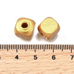 スプレー塗装木製ビーズ  正方形  ミックスカラー  10x10x10mm  穴：3mm&nbsp;WOOD-P021-01C-M