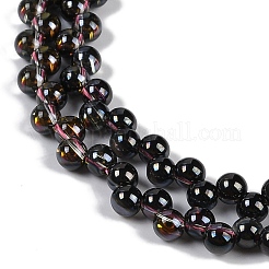 電気メッキガラスビーズセット  パール光沢メッキ  電球  ブラック  5mm  穴：1mm  約98個/連  15.35''（39センチメートル）&nbsp;GLAA-Q105-01E