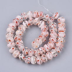 Handmade Millefiori Glass Beads Strands&nbsp;LK-T001-08