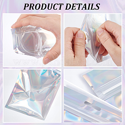 500Pcs Laser PE Resealable Packaging Bags&nbsp;ABAG-WA0001-07
