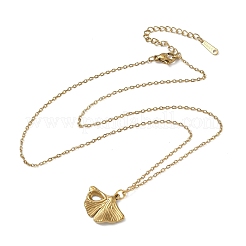 304 Stainless Steel Ginkgo Leaf Pendant Necklaces&nbsp;SA-CBA5A8D-05G