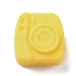 カメラ食品グレードの環境に優しいシリコンフォーカルビーズ  DIYネックレスの製作  ミックスカラー  24x23x12mm  穴：2mm&nbsp;SIL-C007-16