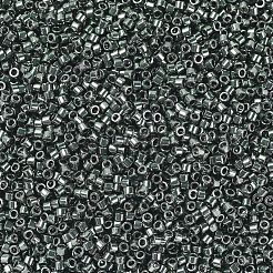 MIYUKIデリカビーズ  シリンダー  日本製シードビーズ  11/0  （db0457)亜鉛メッキダークスチールグリーン  1.3x1.6mm  穴：0.8mm  約2000PCS /ボトル  10 G /ボトル&nbsp;SEED-JP0008-DB0457