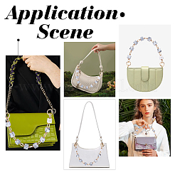 Square Acrylic Curb Chain Bag Strap&nbsp;FIND-WH0092-29A