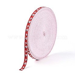 ポリエステルのイチゴリボン  服飾用  レッド  1/2インチ（14mm）&nbsp;OCOR-T016-04C