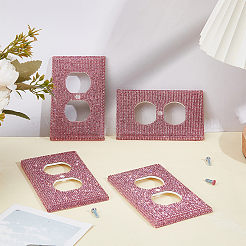 Plastic Rhinestone Switch Guard Cover&nbsp;AJEW-WH0596-465B