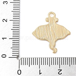 オーシャンテーマアロイエナメルペンダント  魚のチャーム  ゴールドカラー  ファイヤーブリック  22.5x19.5x1.5mm  穴：2mm&nbsp;ENAM-A009-02G-02