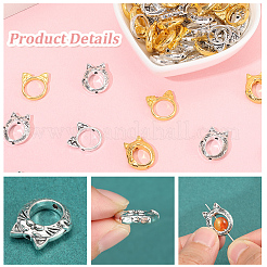 80Pcs 4 Styles Alloy Bead Frame&nbsp;FIND-SC0017-77