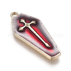 Halloween Theme Alloy Enamel Pendants&nbsp;X-ENAM-J649-14LG-02