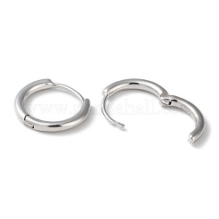 Anti-Tarnish Rhodium Plated 925 Sterling Silver Huggie Hoop Earrings&nbsp;STER-D016-03B-P