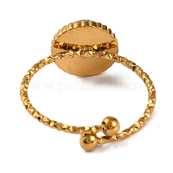 Round Natural Tiger Eye Finger Rings&nbsp;RJEW-Q822-01G-05