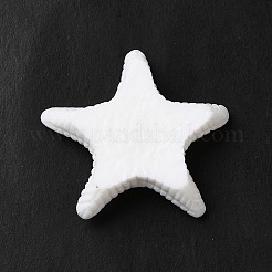 海の動物の不透明樹脂カボション  ヒトデ  ホワイト  37x38x9mm&nbsp;CRES-M014-14A