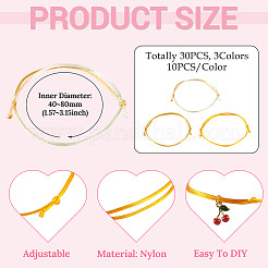 30Pcs 3 Colors Nylon Thread Bracelets Making&nbsp;BJEW-TAC0070
