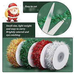 4 Rolls 4 Colors Shiny Tinsel Hanging Garland&nbsp;AJEW-FG0002-88
