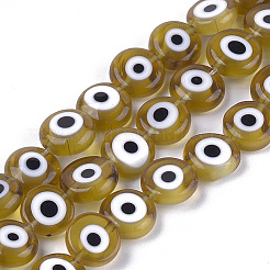 Handmade Evil Eye Lampwork Beads Strands&nbsp;LAMP-S191-02C-07