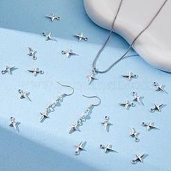 チベットスタイルの亜鉛合金ペンダント200個。  スターのチャーム  アンティークシルバー  14.5x9x2.5mm  穴：1.6mm&nbsp;TIBEP-DC0001-40