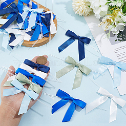 60Pcs 5 Styles Polyester Bowknot Wire Twist Ties&nbsp;DIY-ME0002-56B