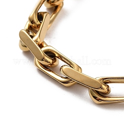 Ion Plating(IP) 304 Stainless Steel Paperclip Chains Bracelets&nbsp;BJEW-K240-06G