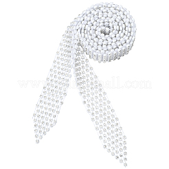 合金クリスタルラインストーンネクタイ  チェーンネクタイ  ホワイト  1290x26x3mm&nbsp;AJEW-WH20006-208B