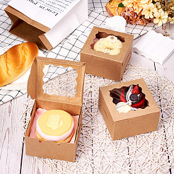 Square Paper Biscuit Boxes with Lace Edged Square Clear Window&nbsp;CON-TAC0001-12A-02