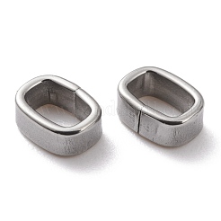 変色しない304ステンレススチール製クイックリンクコネクター  オーバル  ステンレス鋼色  7x5x3mm  内径：5x3mm&nbsp;STAS-G243-12P