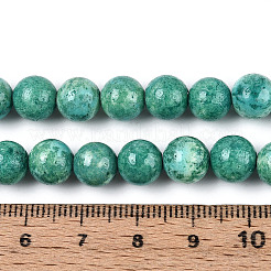 Dyed Synthetic Fossil Beads Strands&nbsp;G-T139-8mm-66E