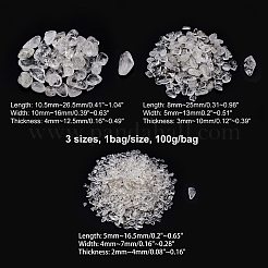 3袋3スタイル天然水晶  タンブルストーン  チップ  100g /スタイル&nbsp;G-CA0001-06