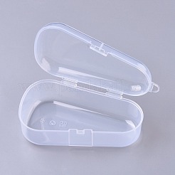 プラスチックビーズ収納ケース  ティアドロップ  透明  14.5x7.5x4.8cm&nbsp;LS-CON-WH0068-61