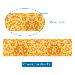 Leopard Printed Grosgrain Ribbons&nbsp;OCOR-TA0001-25
