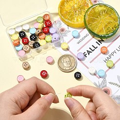 40本10色合金エナメルビーズ  丸いボタンの形  ミックスカラー  10x5mm  穴：1.5mm  4個/カラー&nbsp;FIND-CJ0004-68