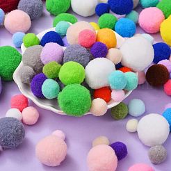 DIY Doll Craft Polyester High-elastic Pom Pom Ball&nbsp;AJEW-SZ0001-53