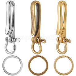 9Pcs 9 Styles Alloy & Brass D-Ring Anchor Shackle Clasps&nbsp;KK-SC0006-36