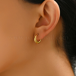201 Stainless Steel Moon Stud Earrings&nbsp;IZ5487-1