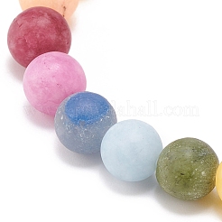 Natural & Synthetic Mixed Gemstone Round Beaded Stretch Bracelet for Women&nbsp;BJEW-JB08371
