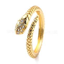 Brass Micro Pave Cubic Zirconia Cuff Rings&nbsp;RJEW-F116-17G