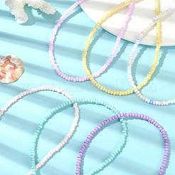 6Pcs 6 Color Glass Seed Beaded Necklaces Set with 304 Stainless Steel Clasps&nbsp;NJEW-JN04380
