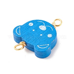 Spray Painted Wood Connector Charms&nbsp;PALLOY-JF01427-09