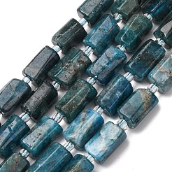 天然石アパタイトビーズ連売り  多面カット  コラム  シードビーズで  10~14x6~8mm  穴：1.4~1.5mm  約28個/連  15.83''（40.2センチメートル）&nbsp;G-L655-B03-01
