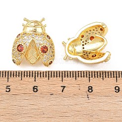 Brass Micro Pave Cubic Zirconia Stud Earrings&nbsp;EJEW-F400-03B-G