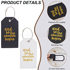2 Sets 2 Colors PU Leather Luggage Tag&nbsp;AJEW-CP0003-91