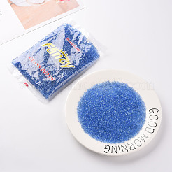 （詰め替えサービスあり）ガラスシードビーズ  トランスペアレント  ラウンド  ligoht blue  8/0  3mm  穴：1mm  約12 G /袋&nbsp;SEED-C013-3mm-6
