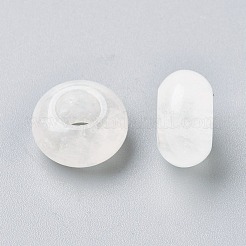 天然水晶ヨーロッパのビーズ  大穴ビーズ  ロンデル  14x7~8mm  穴：6mm&nbsp;G-G740-14x8mm-25