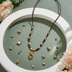 96Pcs 12 Styles Brass Corrugated Beads&nbsp;FIND-PH0022-40