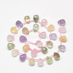 Natural Multi Color Quartz Beads Strands&nbsp;G-R435-15C