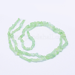 キャッツアイビーズ連売り  ナゲット  薄緑  3~7x3~8mm  穴：0.8mm  約190個/連  34.65インチ（88cm）&nbsp;CE-E004-01B
